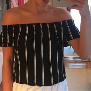 Off the shoulder Kendall and Kylie top